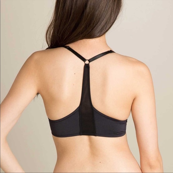 NWT True & Co. 36C Black Mesh Merced T-Back Underwire Bra - Picture 2 of 12